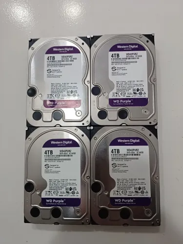 4 hds wd 4tb Purple cftv dvr nvr