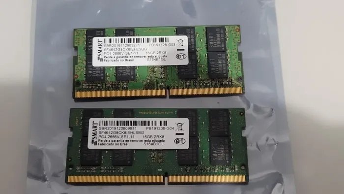 Kit Memória RAM Notebook 32GB (2x16GB) DDR4 2666MHz - SMART
