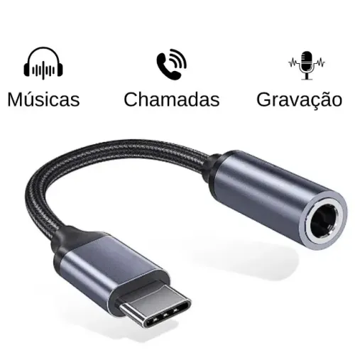 Cabo Adaptador Fone Ouvido P2 Para Samsung S20 S21 S22 S23