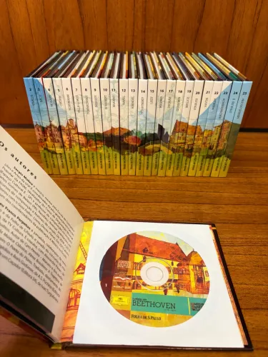 Coleção Folha Mestres Da Música Clássica Kit 25 Volumes - Folha de São Paulo