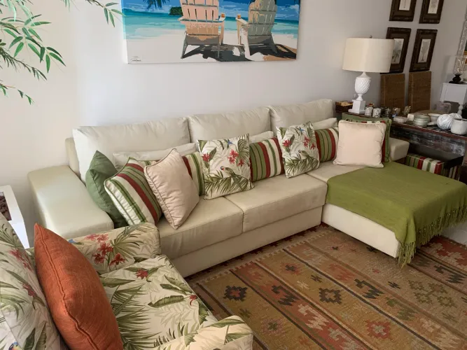 Sofá reclinável com chaise