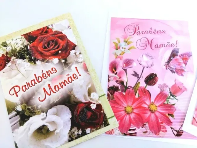 Kit 04 Cartões para o Dia das Mães - Lindos para Presentear a Pessoa Especial com Amor