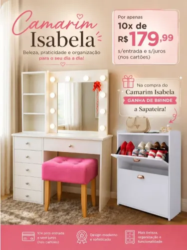 Camarim com banqueta grátis