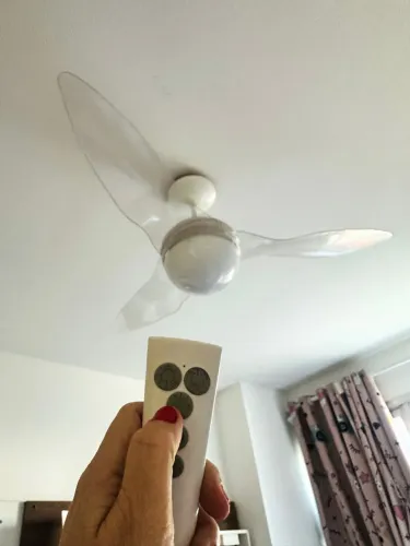 Par de Ventiladores de Teto Aliseu Terral Bluetooth 127V (Cristal/Branco)