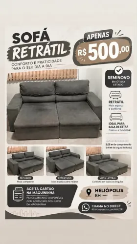 Sofá retrátil