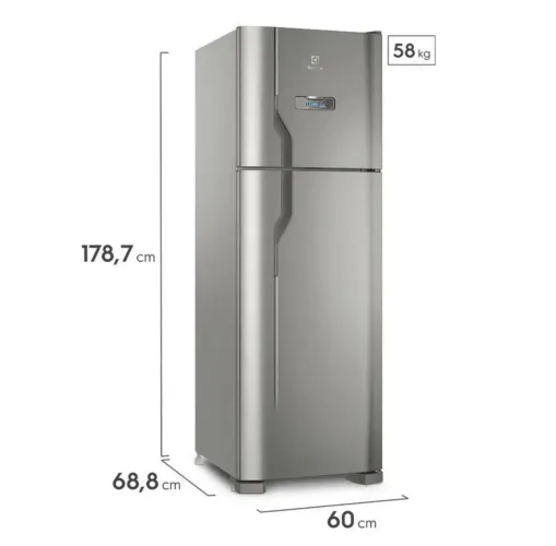 Geladeira Electrolux Cycle Defrost 260L Super Freezer Duplex