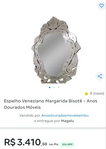 Espelho veneziano Margarida bizote