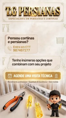 Montador, e manutenção geral em cortinas e persianas