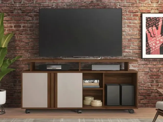 Rack Bancada C/Rodizio P/TVs Até 56 Polegadas 1.36M. Produto Novo Direto de Fábrica!