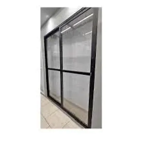 PORTA DE ALUMÍNIO SACADA 2 FOLHAS - PRETO LINHA 20 COM TRINCO - A PARTIR DE R$697