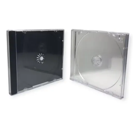 Kit 64 box cd transparente