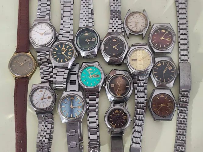 Lote 15 Relógios Orient Automáticos Femininos Anos 80/90 Parados