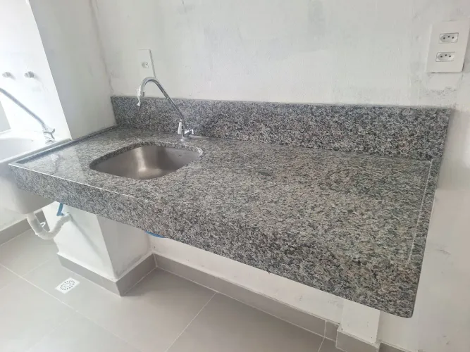 Bancada de cozinha completa - pedra e cuba