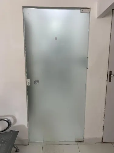 Porta de Vidro Temperado Jateado Blindex