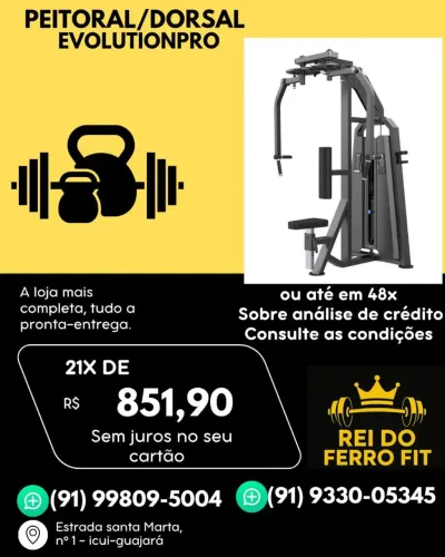 Aparelho de Musculação Profissional (Remada articulada)