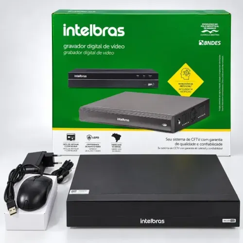  Dvr Intelbras 4ch Mhdx 1204-c Dual Audio Bi-direcional Novo 