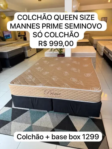 Colchão QUEEN SIZE MANNES PRIME SEMINOVO - ENTREGO 