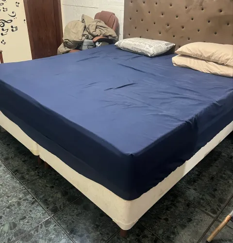 Colchão Cama box king (colchão, box e cabeceira)