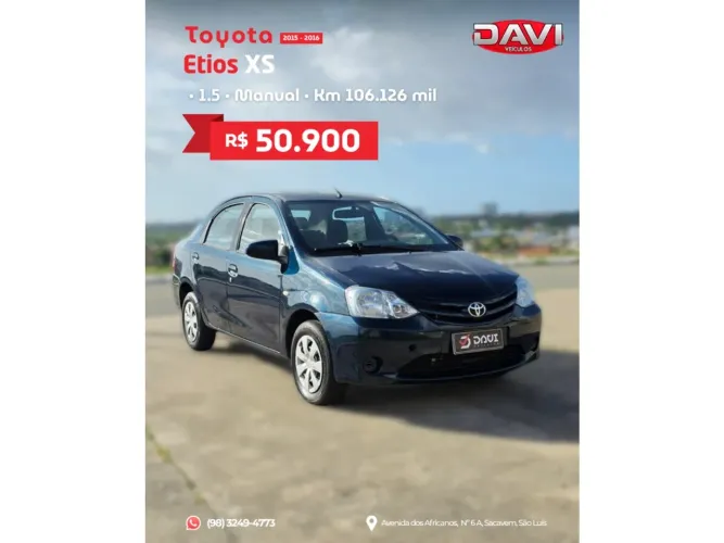 Toyota Etios XS 1.5 Flex 16V 5P Mec. 2016
