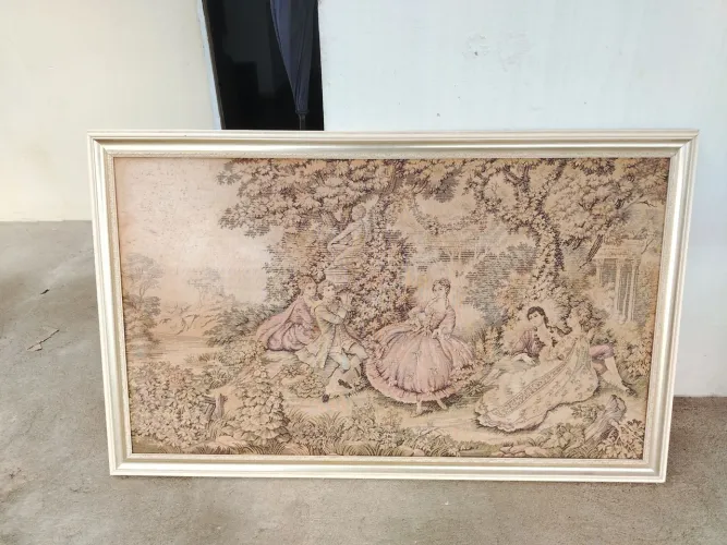 Quadro tapeçaria francesa Gobelin