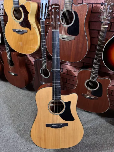 Violão Ibanez AAD50CE-LG folk elétrico tampo sólido regulado ANALISO TROCAS