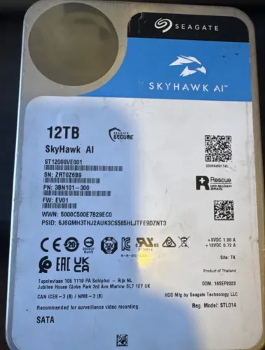 HD Seagate SkyHawk AI 12TB ST12000VE001 - Com Defeito - Para Recuperação/Peças