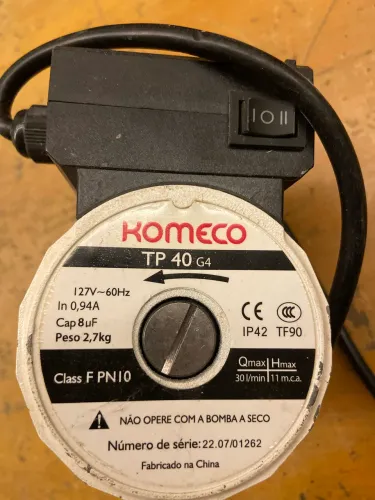 Mini Bomba de Água TP40 G4 127V 60HZ Komeco
