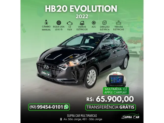 Hyundai HB20 Evolution 1.0 Flex 12V MEC 2022