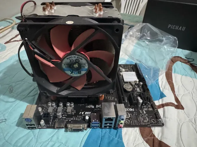 Kit ryzen 1500x placa mãe e cooler