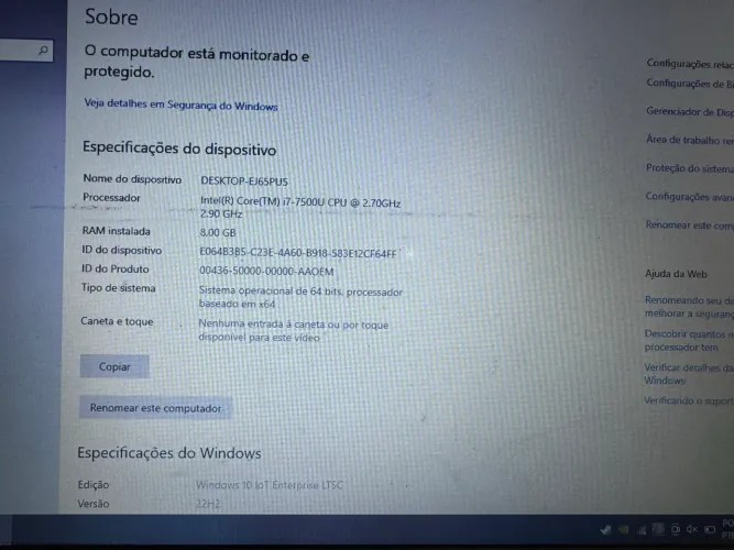 Notebook i7 Samsung