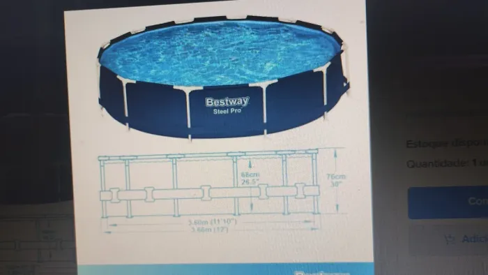 Vendo piscina bestway 6.473 litros circular