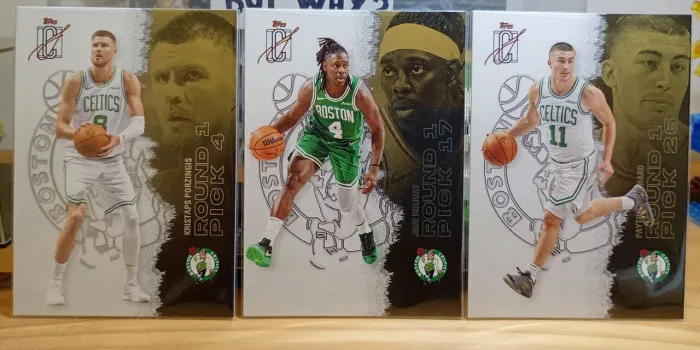 lote 3 cards nba topps signature class 25/2026 - boston celtics