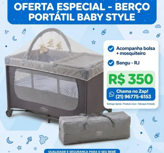 Berço portatil 2 em 1