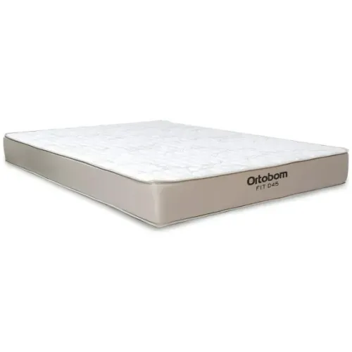 Colchão Casal Fit D45 25 cm ORTOBOM, Suporta 150 kg por pessoa, Nível de conforto firme