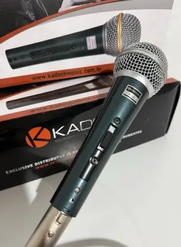 2 Microfones Profissionais Mão Dinâmico Cardioide K58p Kadosh