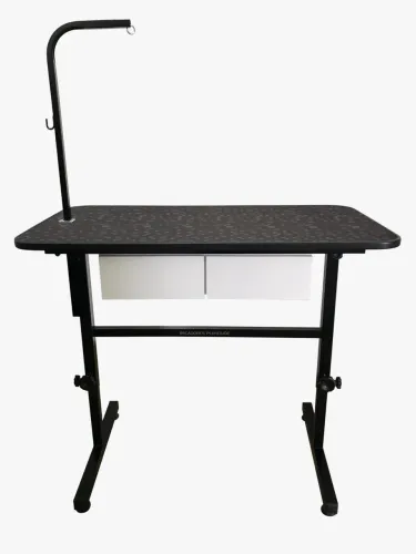 Mesa de tosa com regulagem e trava manual ,(gavetas brancas),110 x 60 cm.