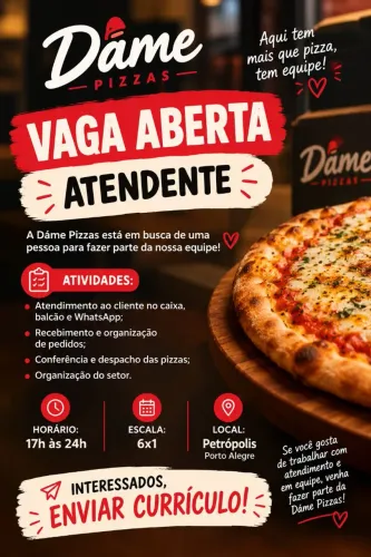 Vaga de atendente