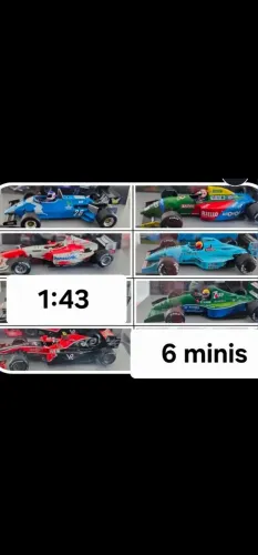 Kit com 6 minis da coleçao "Lendas Brasileiras do Automobilismo" 1:43
