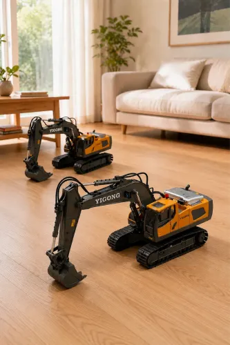 RETROESCAVADEIRA RC 11 CANAIS COM MOVIMENTOS REAIS, SOM E LUZ - PRONTA ENTREGA EM PALMAS