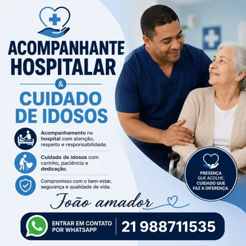 Serviço de acompanhante hospitalar e cuidador de idosos 