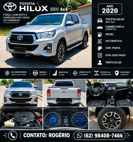 Toyota Hilux CD SRV 4X4 2.8 TDI Diesel Aut. 2020
