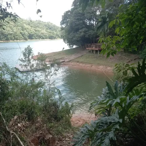Terreno 10.000m² foto área-1, -fundo Represa Atibainha não é barranco-Pousada-Investimento