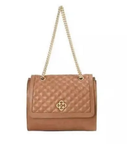 Bolsa de Couro Capodarte cor Taupe - A20 x L26 x P13cm (NOVA)