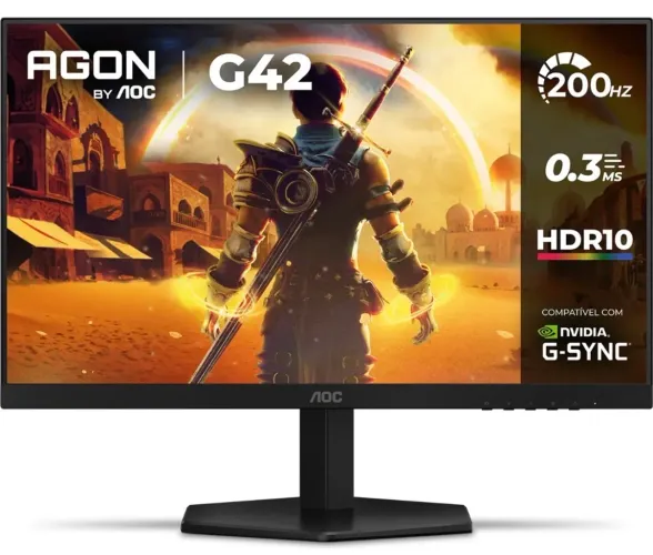 Monitor Gamer AOC AGON G42 24" 200Hz 0,3ms IPS HDR10 NVIDIA G-Sync 24G42HE
