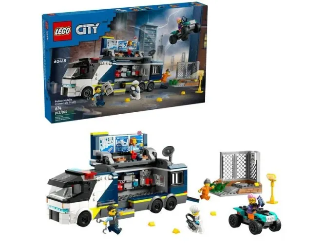 LEGO 60418 Caminhão de Perícia Móvel da Polícia Original Lacrado