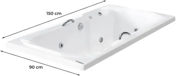 Banheira Esparta slim he07/150 Astra somente banheira, sem kit instalação e acessório.