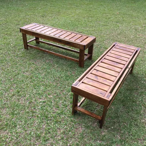 Banco De Madeira Robusto 1,20m x 40cm - Varanda, Jardim e Área Gourmet
