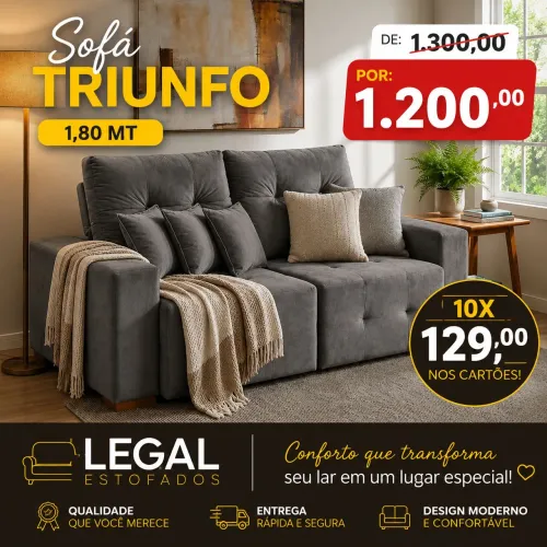 ?Promoção ?Sofá triunfo 1,80mt