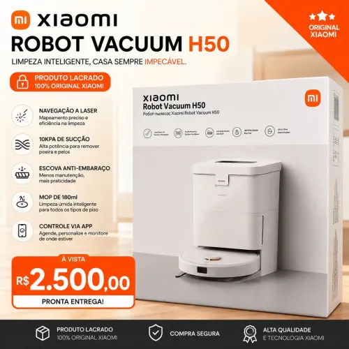 Robô Aspirador Xiaomi H50 Novo na Caixa