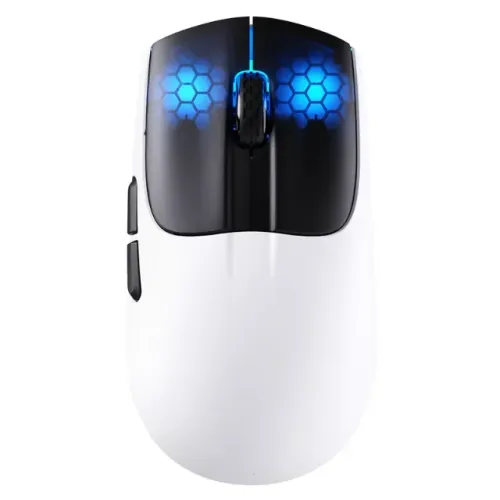 Mouse Gamer Attack Shark X5 Sem Fio Bluetooth 4000 DPI 49g RGB Branco | Novo Lacrado